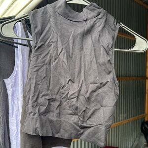 Gray Sleeveless Women's Top